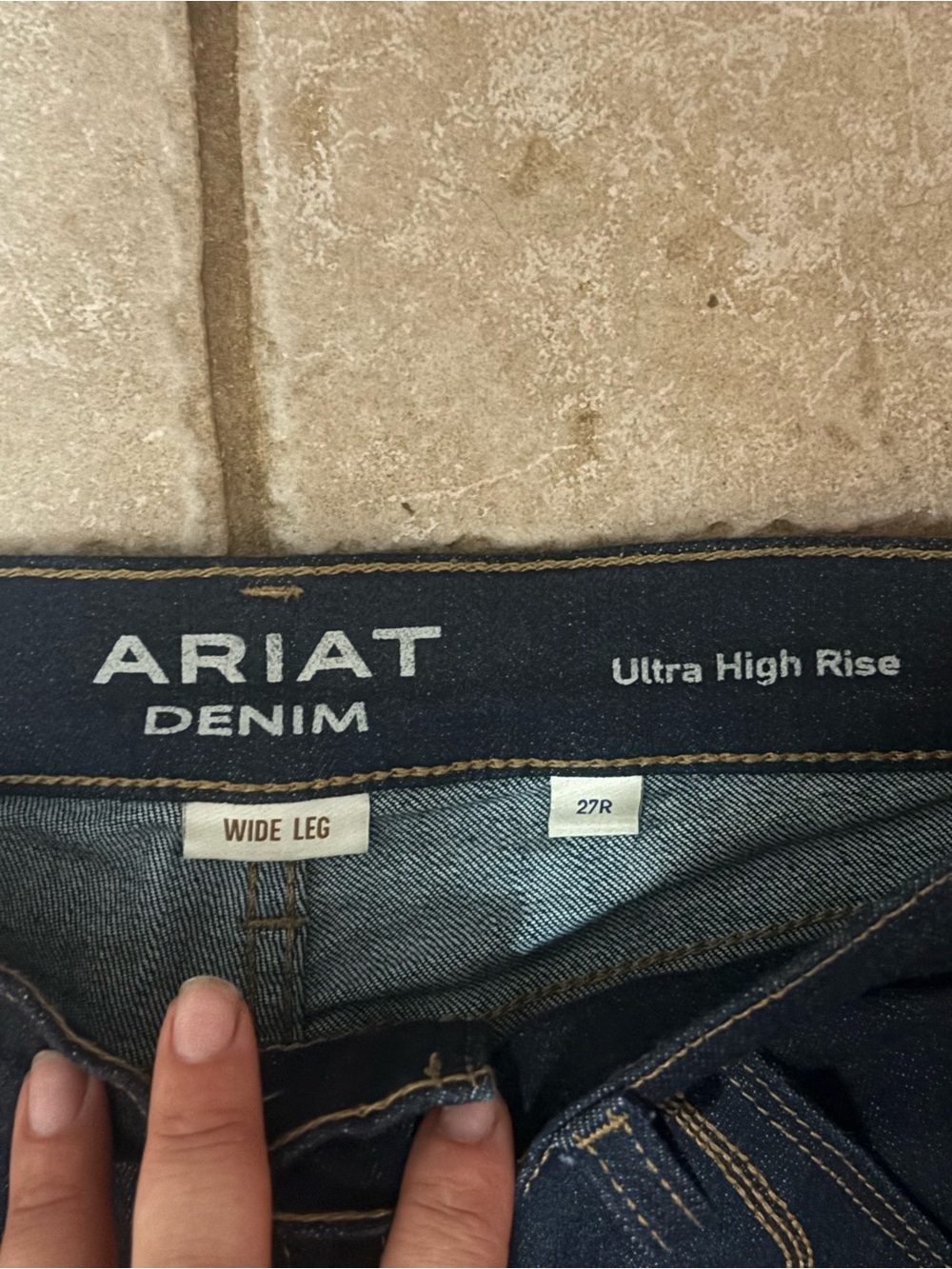 Ariat Ultra High Rise Wide Leg Jeans - Dark wash - Picture 5 of 5